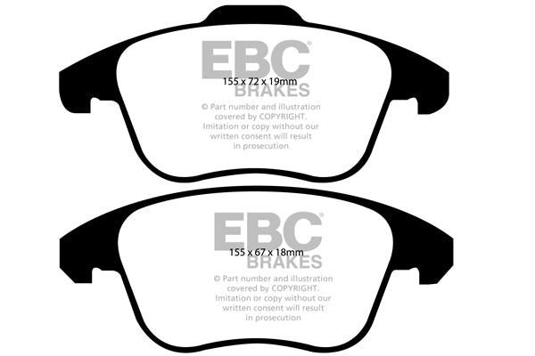 EBC Greenstuff 2000 Series Sport Brake Pad Set (DP21960)