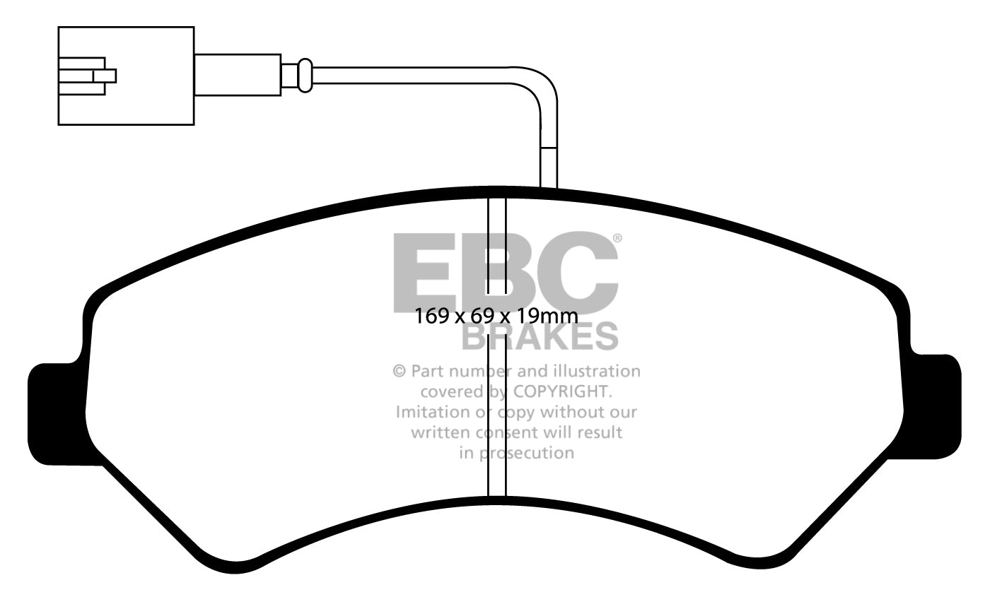 EBC Ultimax OE Replacement Brake Pad Set (DP1969/2)