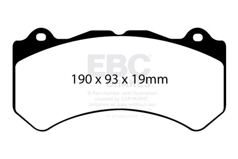 EBC Yellowstuff 4000 Series Street and Track Brake Pad Set (DP41983R)