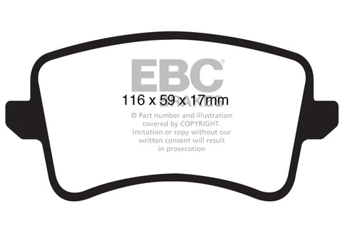 EBC Yellowstuff 4000 Series Street and Track Brake Pad Set (DP41988R)