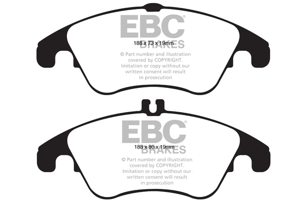 EBC Yellowstuff 4000 Series Street and Track Brake Pad Set (DP41991R)