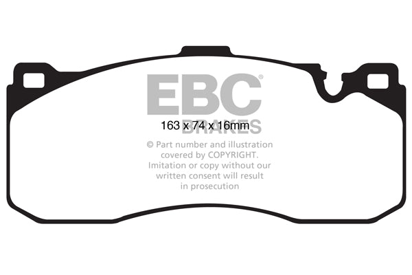 EBC Yellowstuff 4000 Series Street and Track Brake Pad Set (DP41995R)