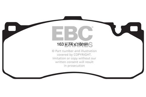 EBC Yellowstuff 4000 Series Street and Track Brake Pad Set (DP41995R)