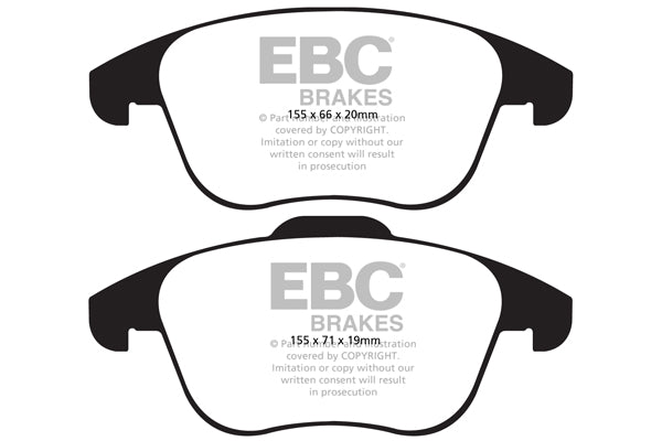 EBC Yellowstuff 4000 Series Street and Track Brake Pad Set (DP41997R)