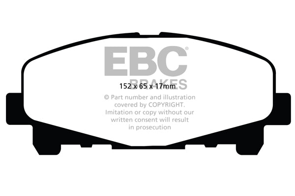 EBC Yellowstuff 4000 Series Street and Track Brake Pad Set (DP41999R)