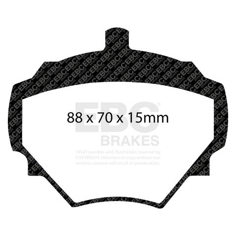 EBC Yellowstuff 4000 Series Street and Track Brake Pad Set (DP4294R)