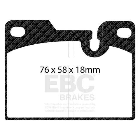 EBC Yellowstuff 4000 Series Street and Track Brake Pad Set (DP4346R)