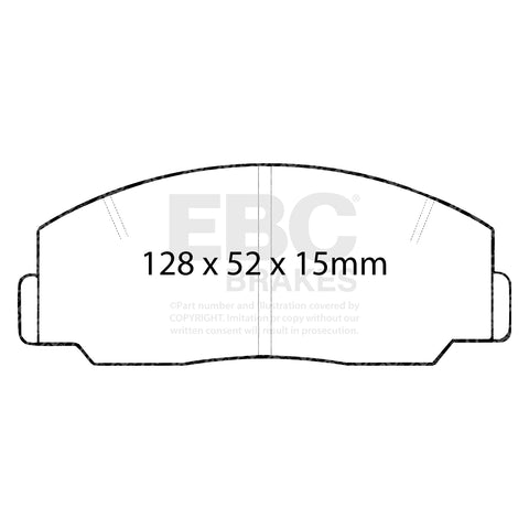 EBC Yellowstuff 4000 Series Street and Track Brake Pad Set (DP424)