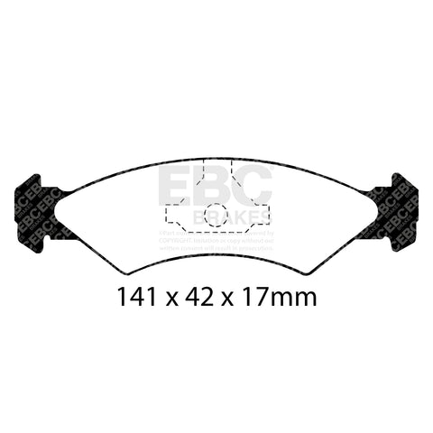 EBC Yellowstuff 4000 Series Street and Track Brake Pad Set (DP4512R)