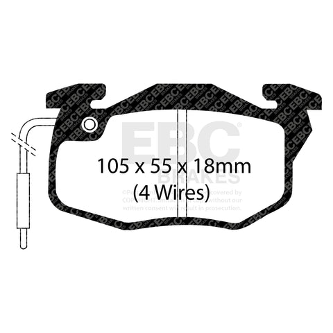 EBC Greenstuff 2000 Series Sport Brake Pad Set (DP2545/4)