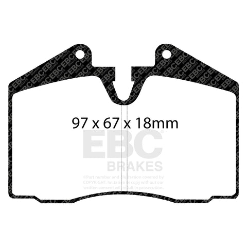 EBC Redstuff 3000 Series Sport Brake Pad Set (DP3612C)