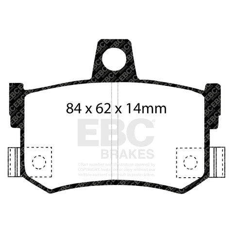 EBC Greenstuff 2000 Series Sport Brake Pad Set (DP2662/2)