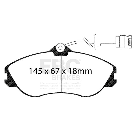 EBC Yellowstuff 4000 Series Street and Track Brake Pad Set (DP4711R)