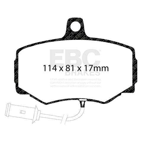 EBC Redstuff 3000 Series Sport Brake Pad Set (DP3756C)