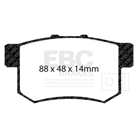 EBC Greenstuff 2000 Series Sport Brake Pad Set (DP2781/2)