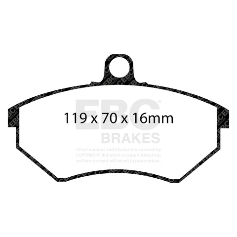 EBC Greenstuff 2000 Series Sport Brake Pad Set (DP2841)