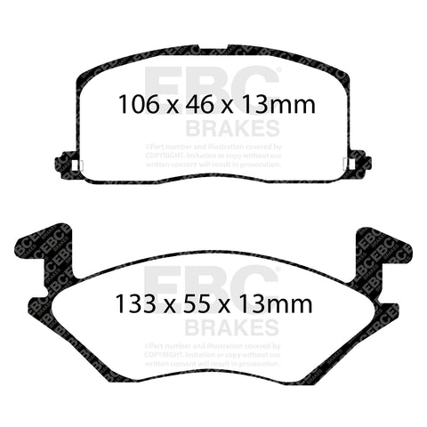 EBC Ultimax OE Replacement Brake Pad Set (DP879)