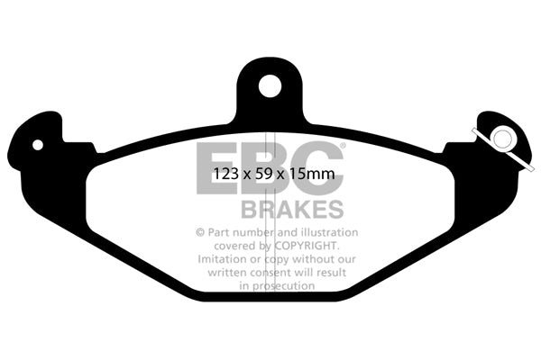 EBC Yellowstuff 4000 Series Street and Track Brake Pad Set (DP4885R)