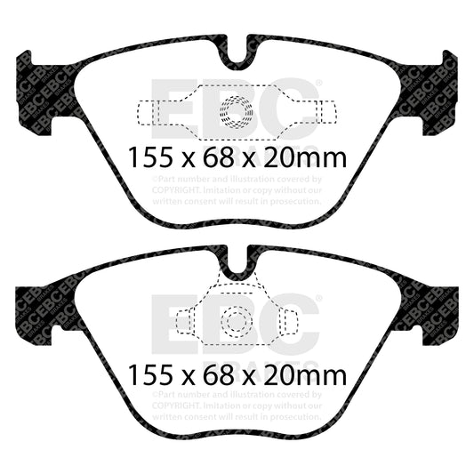 EBC Redstuff 3000 Series Sport Brake Pad Set (DP32006C)