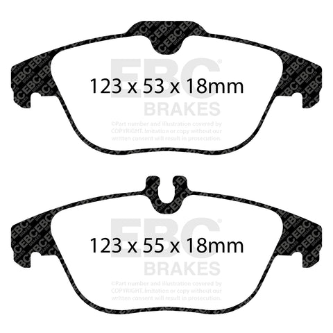 EBC Yellowstuff 4000 Series Street and Track Brake Pad Set (DP42012R)