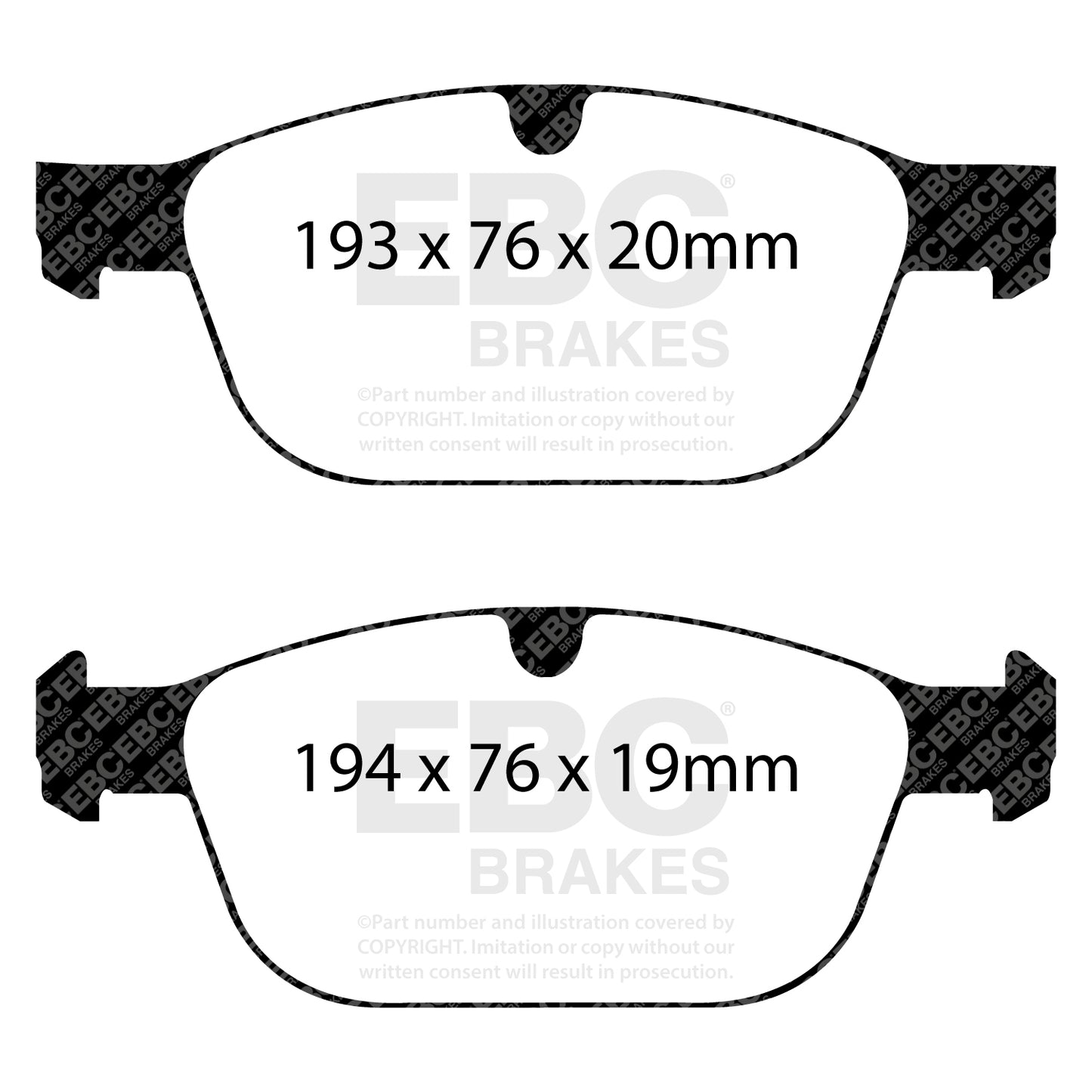 EBC Yellowstuff 4000 Series Street and Track Brake Pad Set (DP42018R)