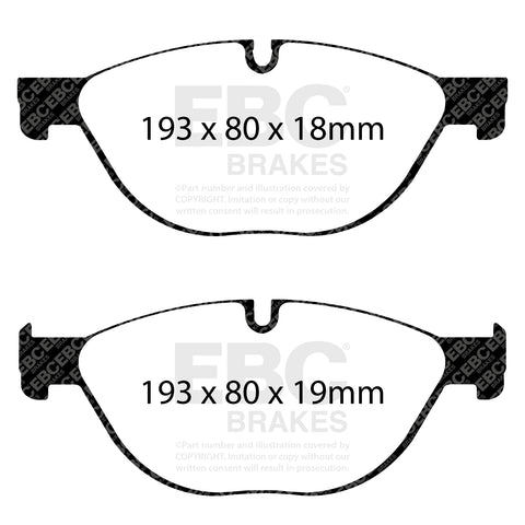 EBC Redstuff 3000 Series Sport Brake Pad Set (DP32019C)