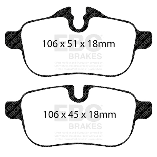 EBC Redstuff 3000 Series Sport Brake Pad Set (DP32046C)