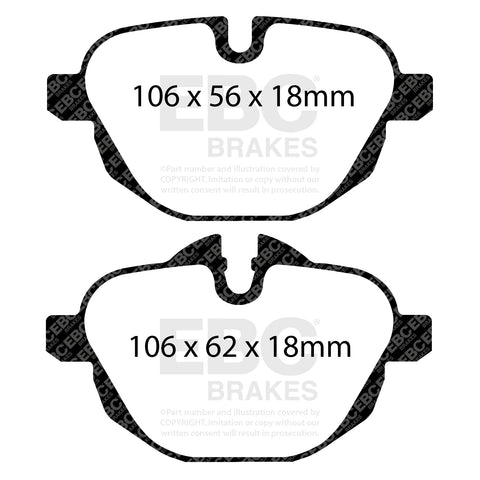 EBC Yellowstuff 4000 Series Street and Track Brake Pad Set (DP42047R)