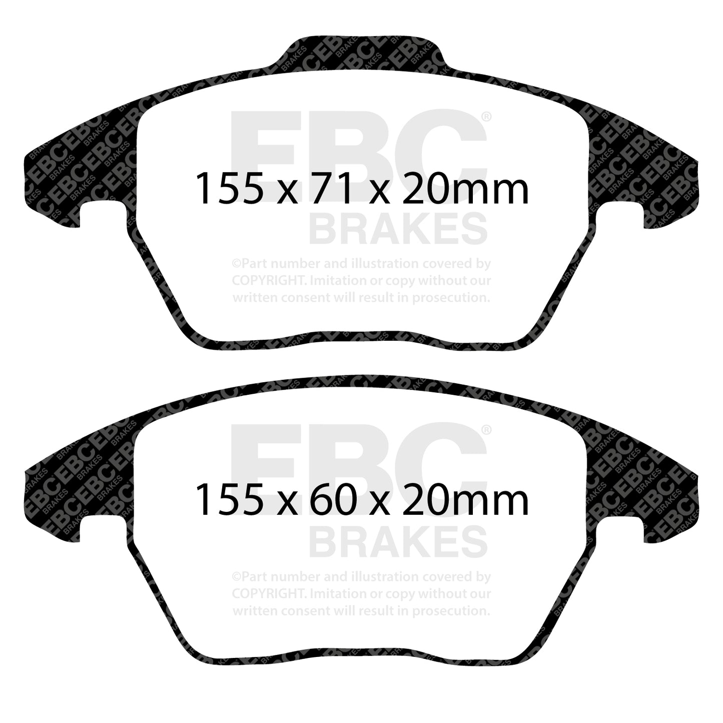 EBC Greenstuff 2000 Series Sport Brake Pad Set (DP22052)