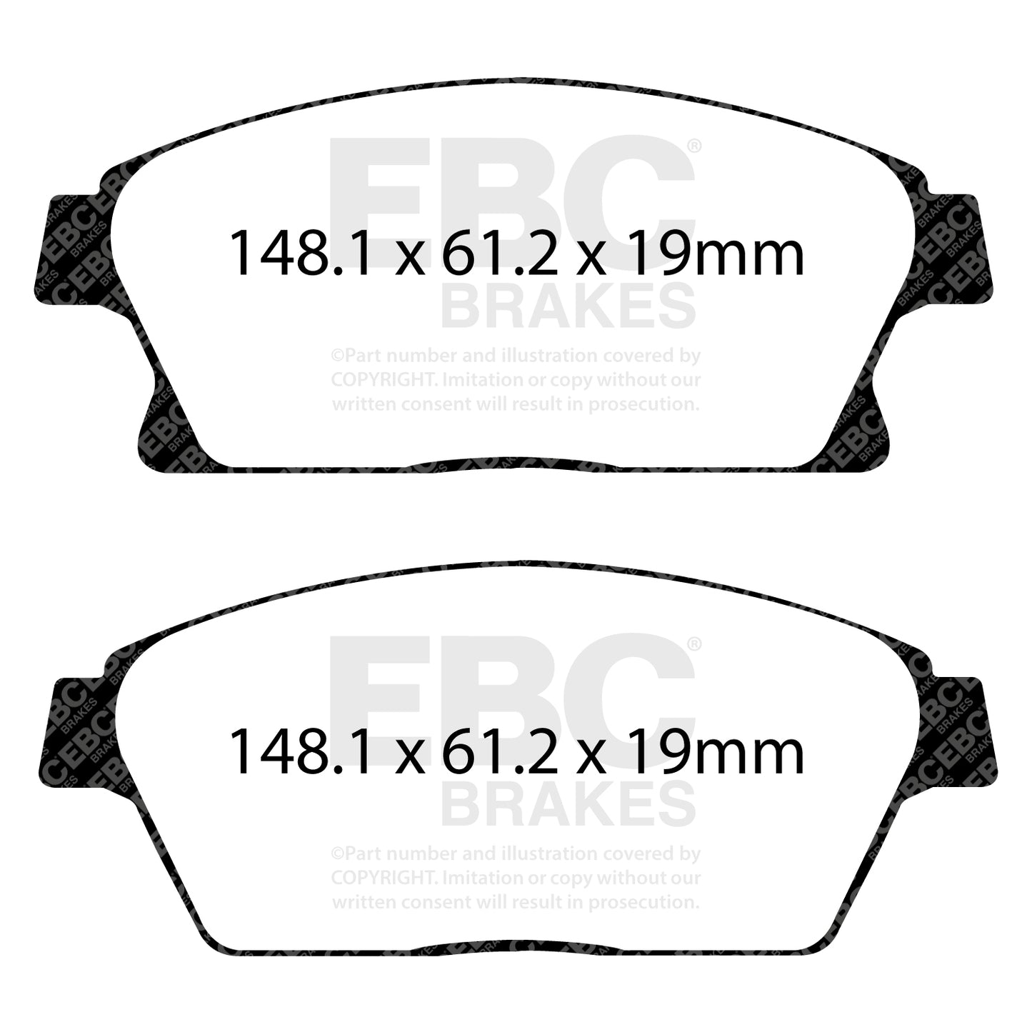 EBC Yellowstuff 4000 Series Street and Track Brake Pad Set (DP42067R)