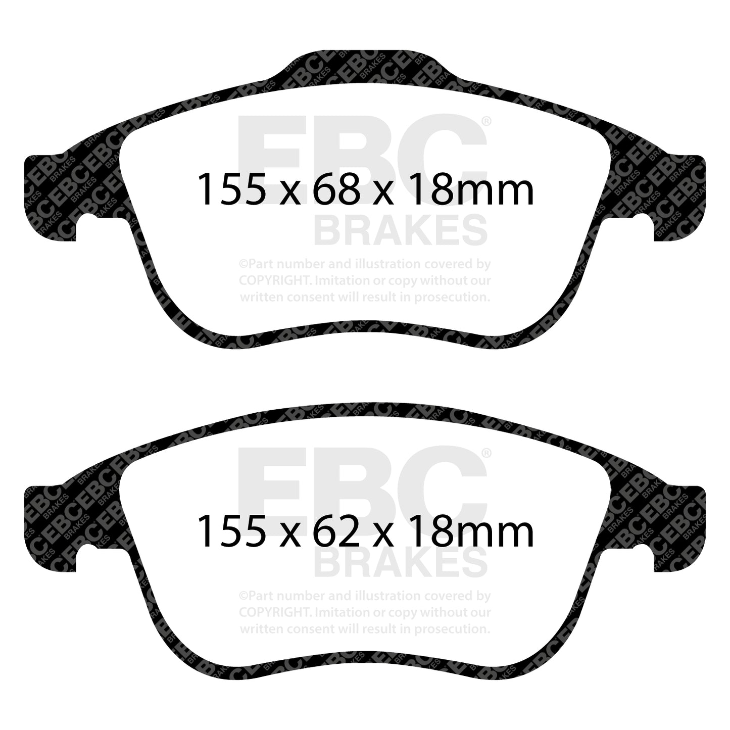 EBC Yellowstuff 4000 Series Street and Track Brake Pad Set (DP42071R)