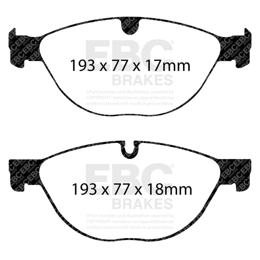 EBC Redstuff 3000 Series Sport Brake Pad Set (DP32076C)