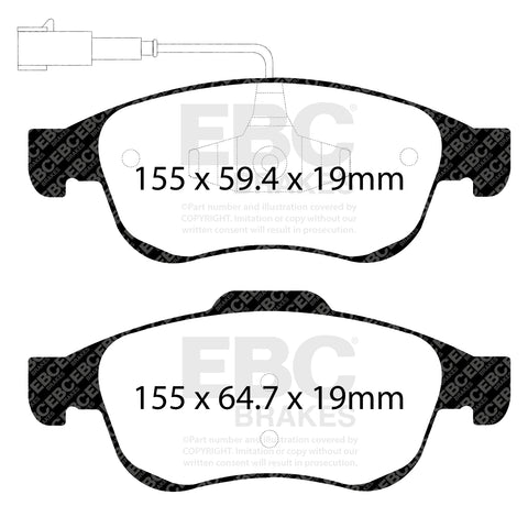 EBC Ultimax OE Replacement Brake Pad Set (DPX2078)