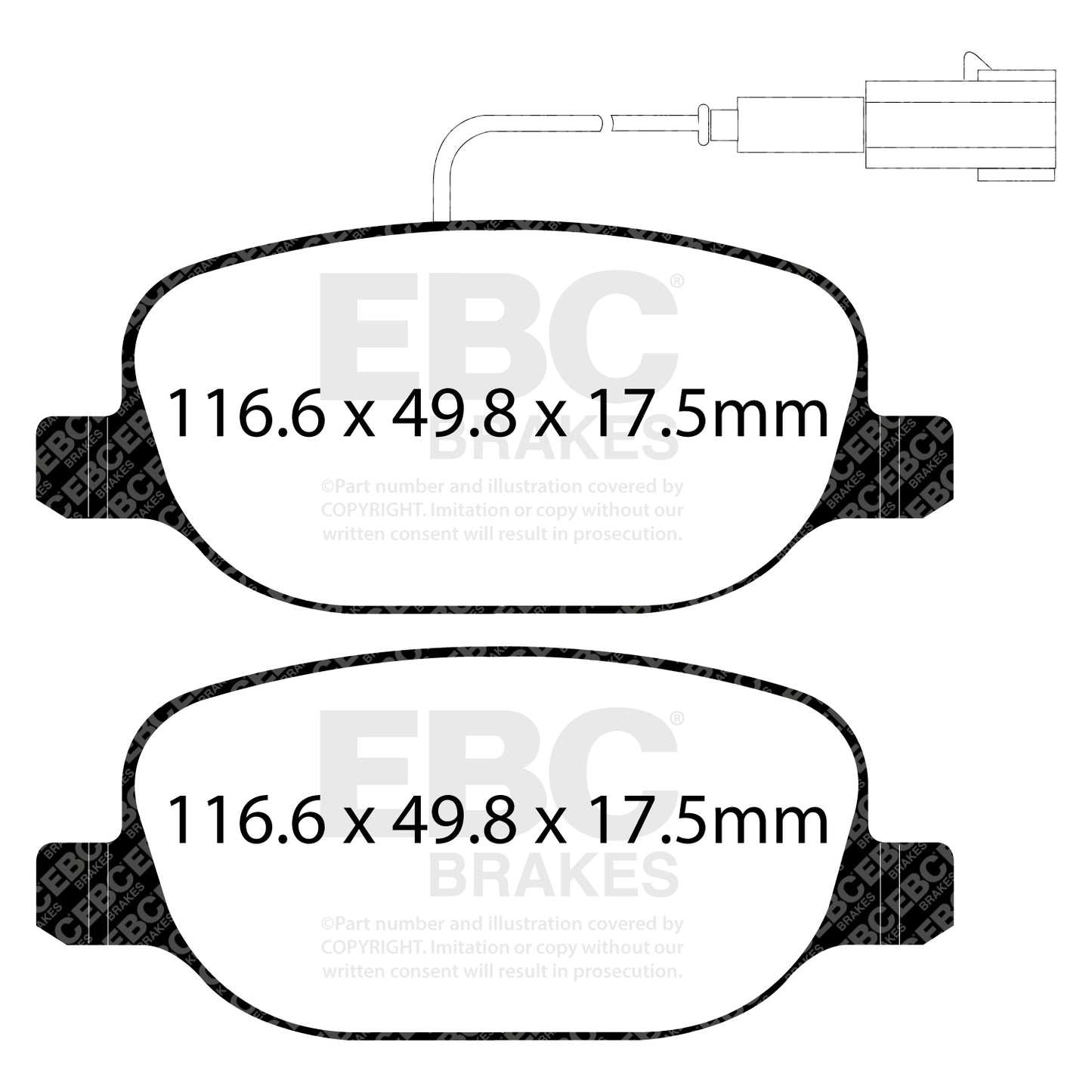 EBC Yellowstuff 4000 Series Street and Track Brake Pad Set (DP42080R)