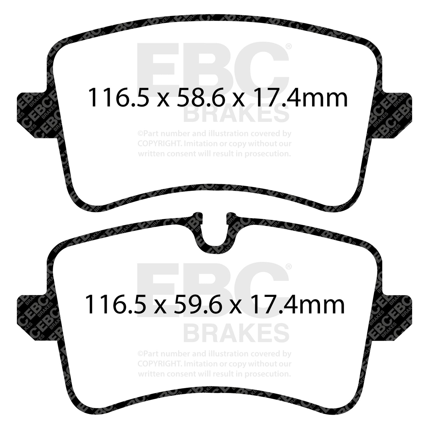 EBC Yellowstuff 4000 Series Street and Track Brake Pad Set (DP42082R)