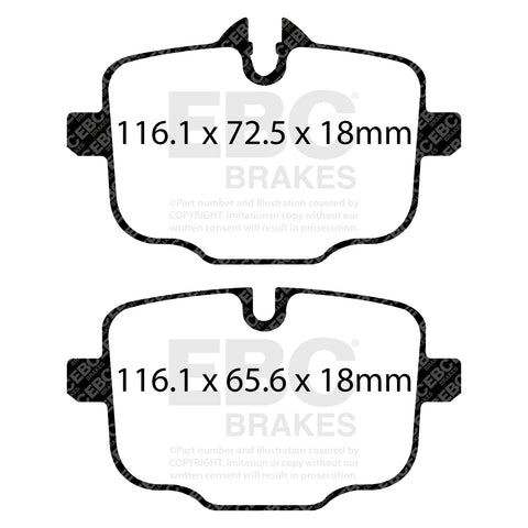 EBC Greenstuff 6000 Series Truck and SUV Brake Pad Set (DP62089)