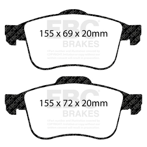 EBC Yellowstuff 4000 Series Street and Track Brake Pad Set (DP42090R)