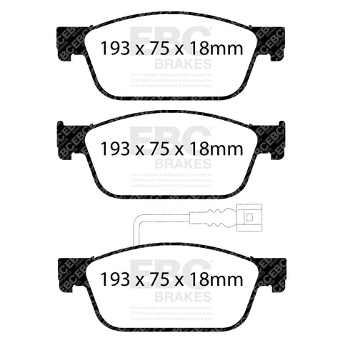 EBC Greenstuff 2000 Series Sport Brake Pad Set (DP22096)