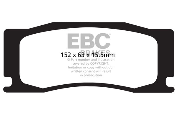 EBC Yellowstuff 4000 Series Street and Track Brake Pad Set (DP42111R)