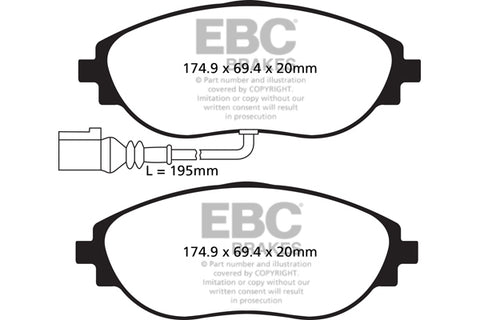 EBC Greenstuff 2000 Series Sport Brake Pad Set (DP22127)