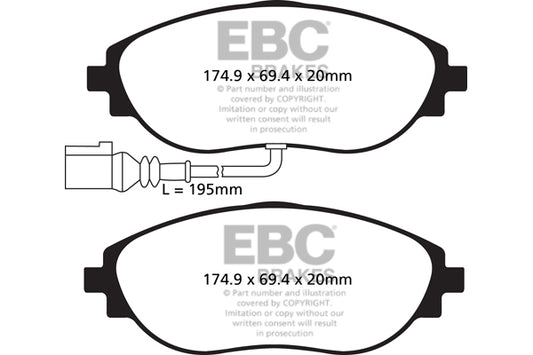 EBC Redstuff 3000 Series Sport Brake Pad Set (DP32127C)