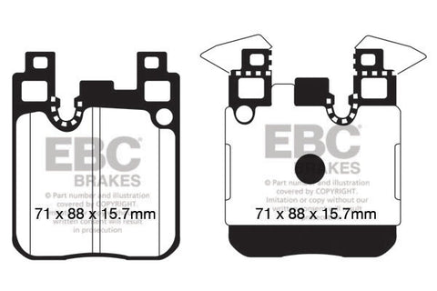 EBC Yellowstuff Pad & 2pc Disc Kit - (P2DK054Y) Rear