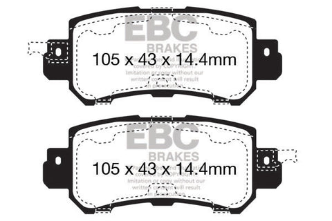 EBC Yellowstuff 4000 Series Street and Track Brake Pad Set (DP42135R)