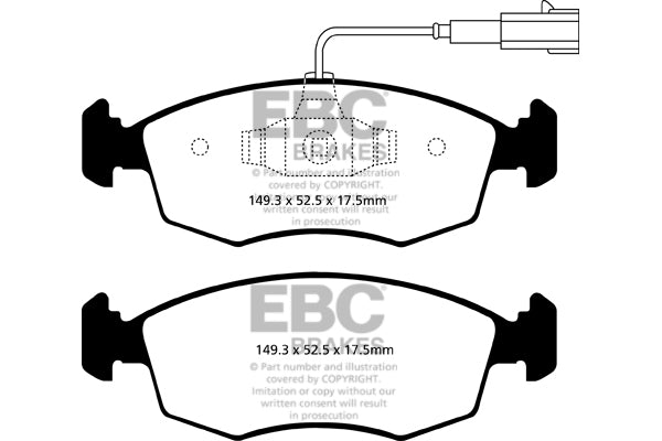 EBC Greenstuff 2000 Series Sport Brake Pad Set (DP22141)