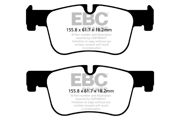 EBC Yellowstuff 4000 Series Street and Track Brake Pad Set (DP42143R)