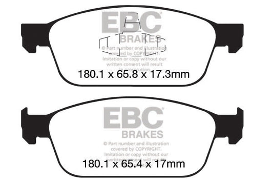 EBC Redstuff 3000 Series Sport Brake Pad Set (DP32145C)