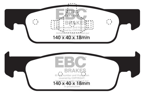 EBC Yellowstuff 4000 Series Street and Track Brake Pad Set (DP42146R)