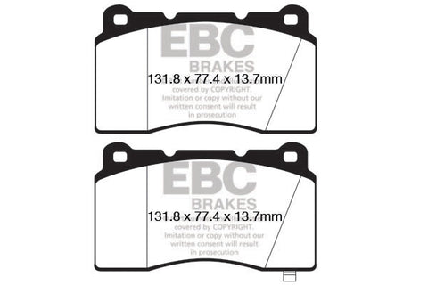 EBC Yellowstuff 4000 Series Street and Track Brake Pad Set (DP42147R)