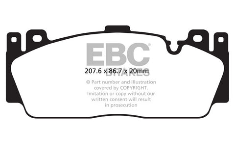 EBC Yellowstuff 4000 Series Street and Track Brake Pad Set (DP42148R)