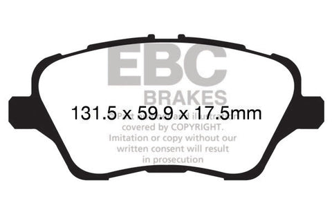 EBC Ultimax OE Replacement Brake Pad Set (DPX2149)